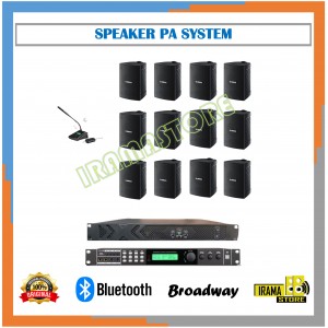 Paket Background Music / PA System 3 Zona 12 Speaker